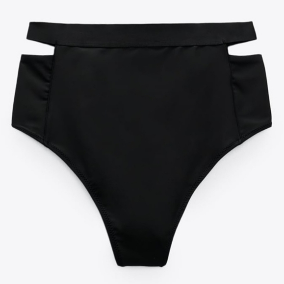 Zara Cut Out High Waist/High Leg Bikini Bottoms - Picture 3 of 8